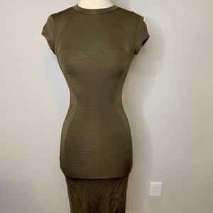 Olive Green Bodycon Dress